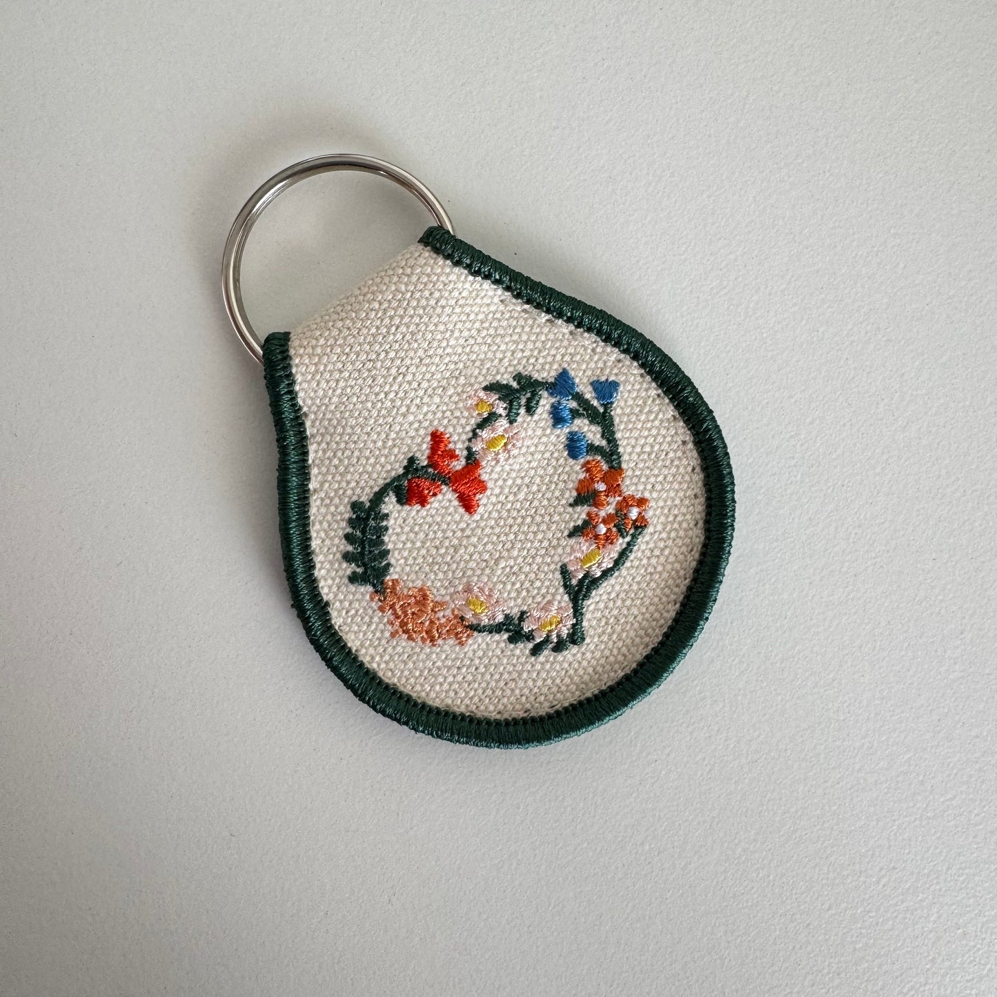 Patch Keychain - Floral Wreath Heart