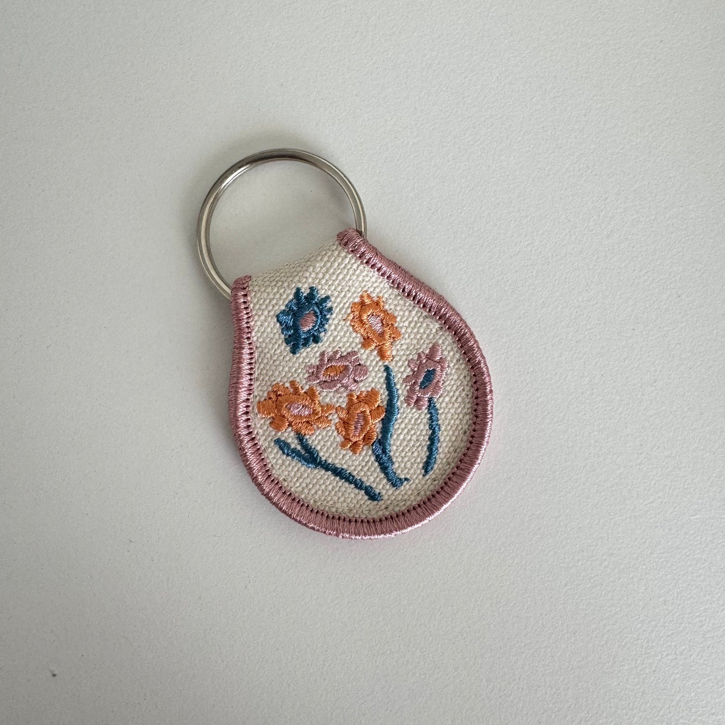 Patch Keychain - Pink Floral