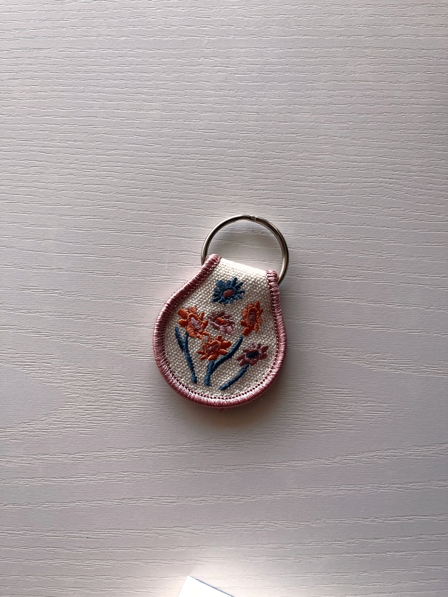 Patch Keychain - Pink Floral