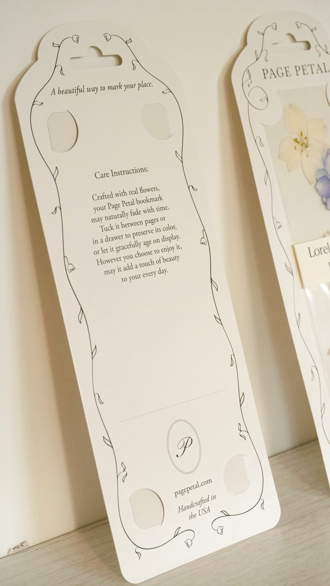 July Larkspur Bookmark | Birth Month Flower Gift