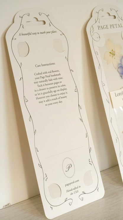 July Larkspur Bookmark | Birth Month Flower Gift