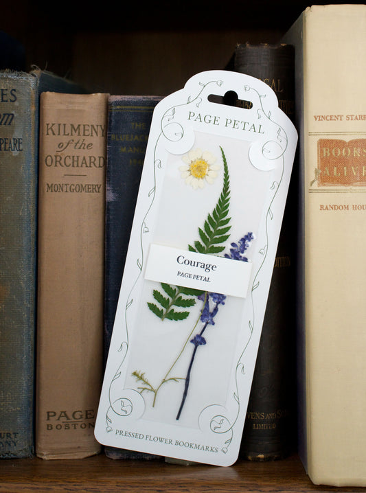 Courage Pressed Flower Bookmark | Sentiment Collection