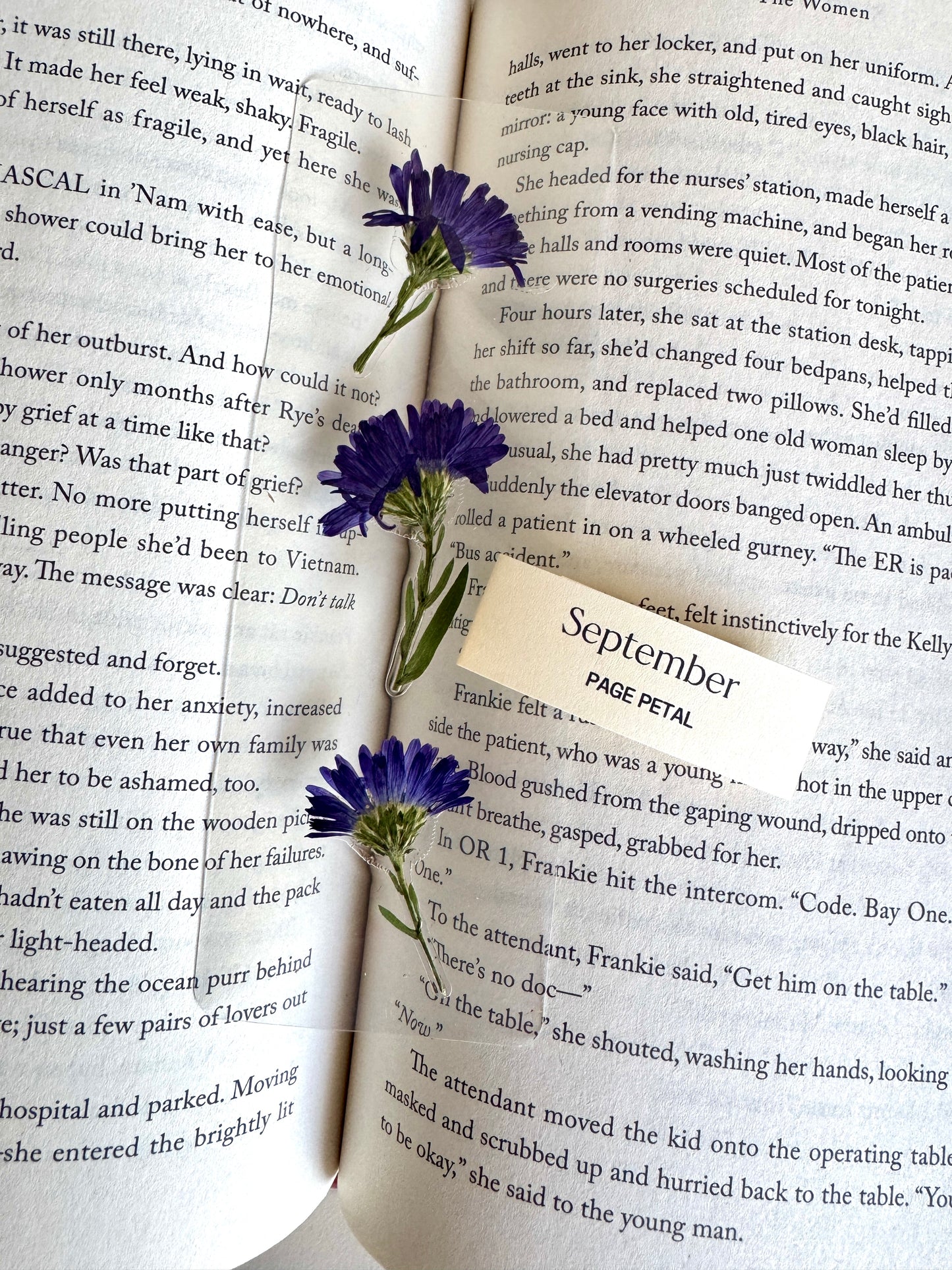 September Birth Month Flower Bookmark