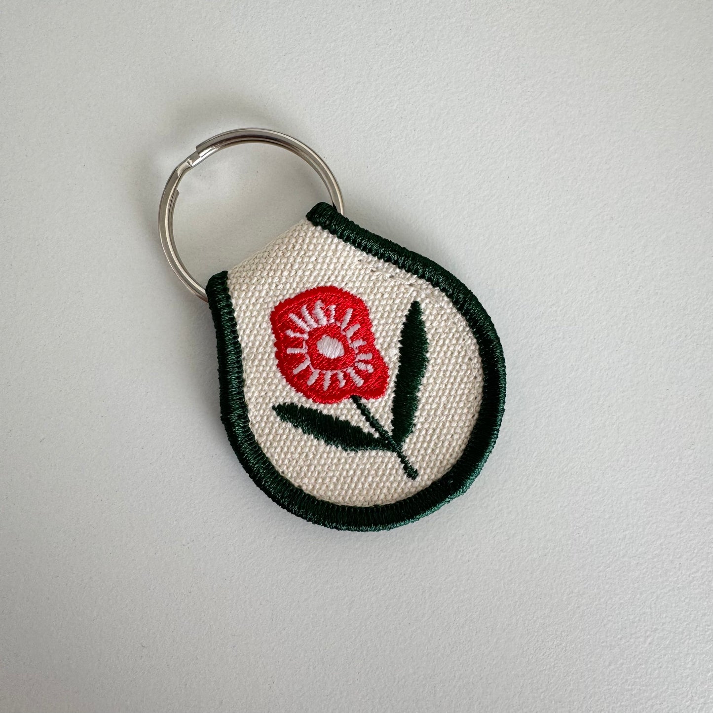 Patch Keychain - Poppy Flower