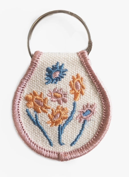 Patch Keychain - Pink Floral