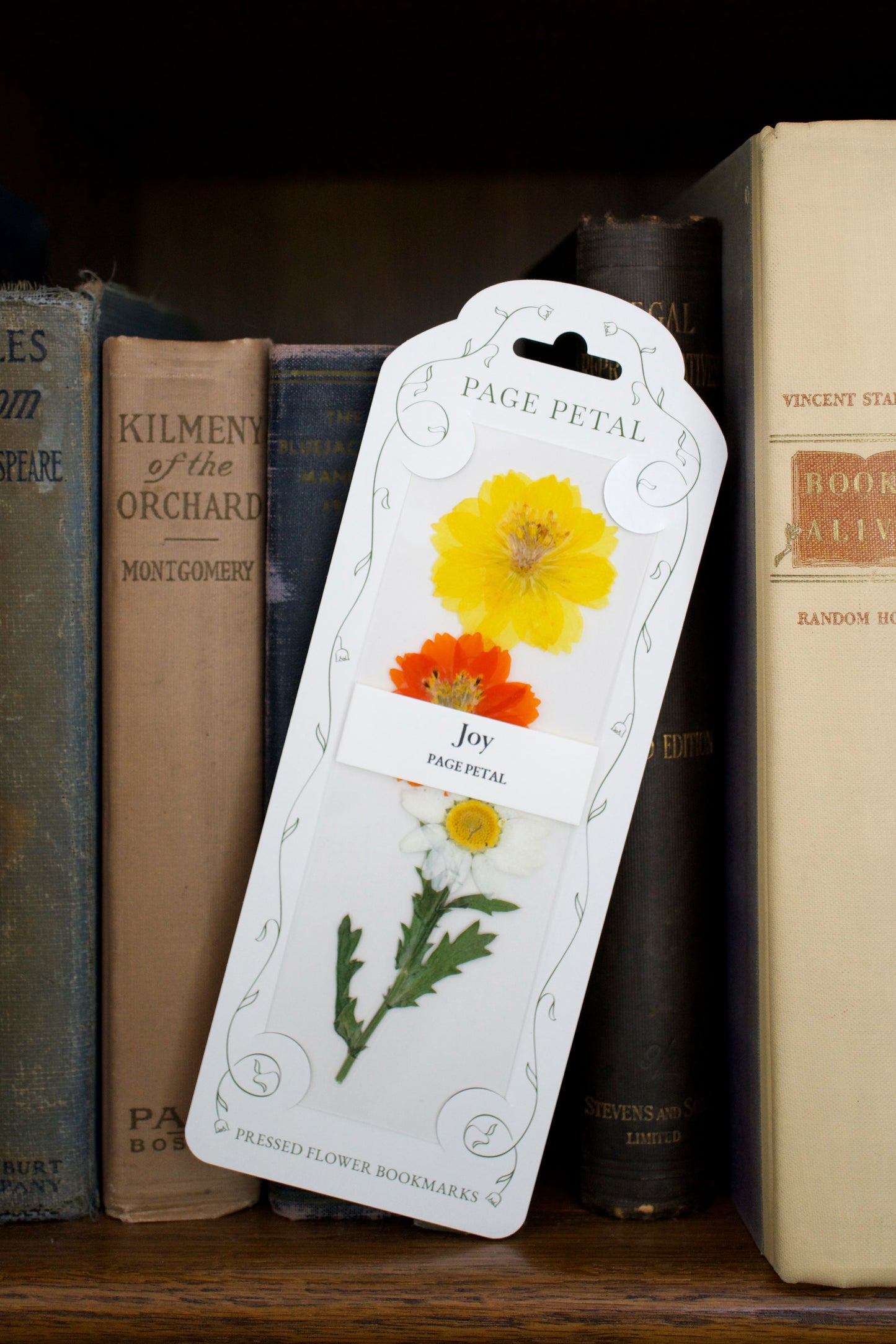 Joy Pressed Flower Bookmark | Sentiment Collection
