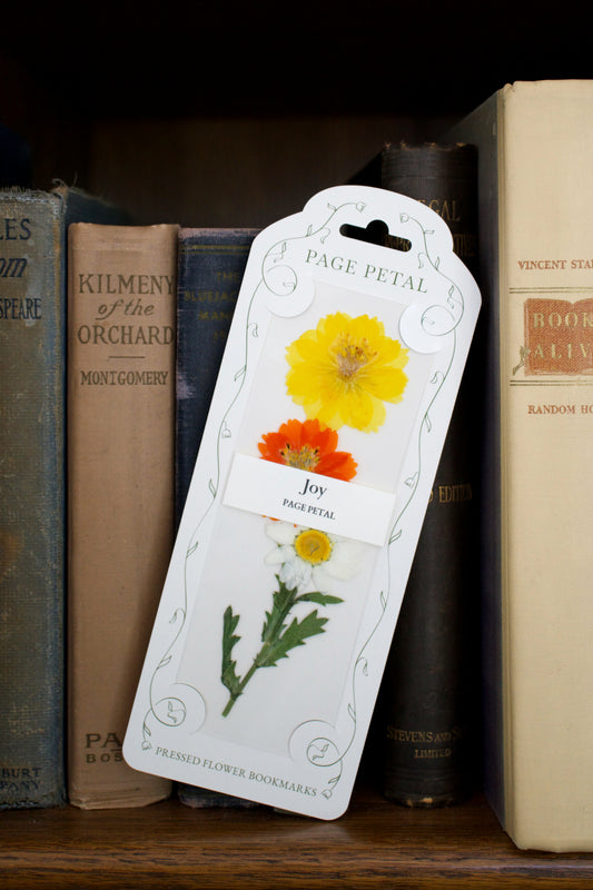 Joy Pressed Flower Bookmark | Sentiment Collection