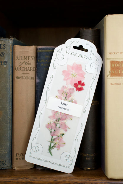 Love Pressed Flower Bookmark | Sentiment Collection