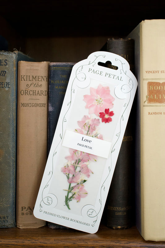 Love Pressed Flower Bookmark | Sentiment Collection