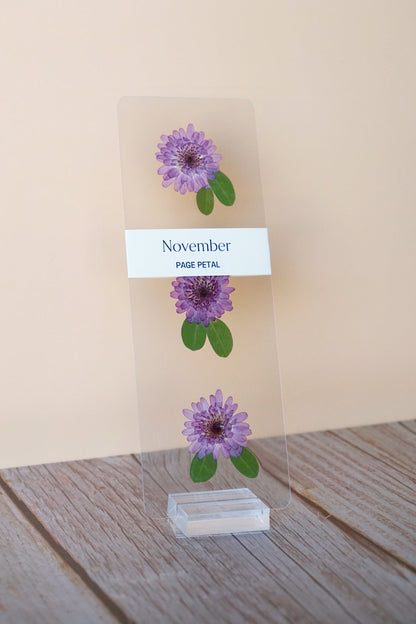 November Birth Month Flower Bookmark