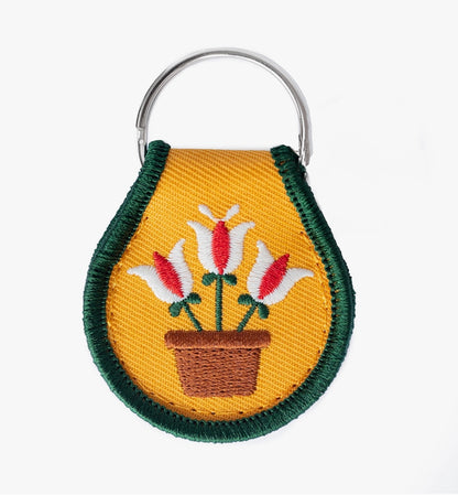 Patch Keychain - Potted Tulips