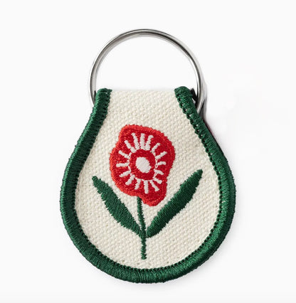 Patch Keychain - Poppy Flower