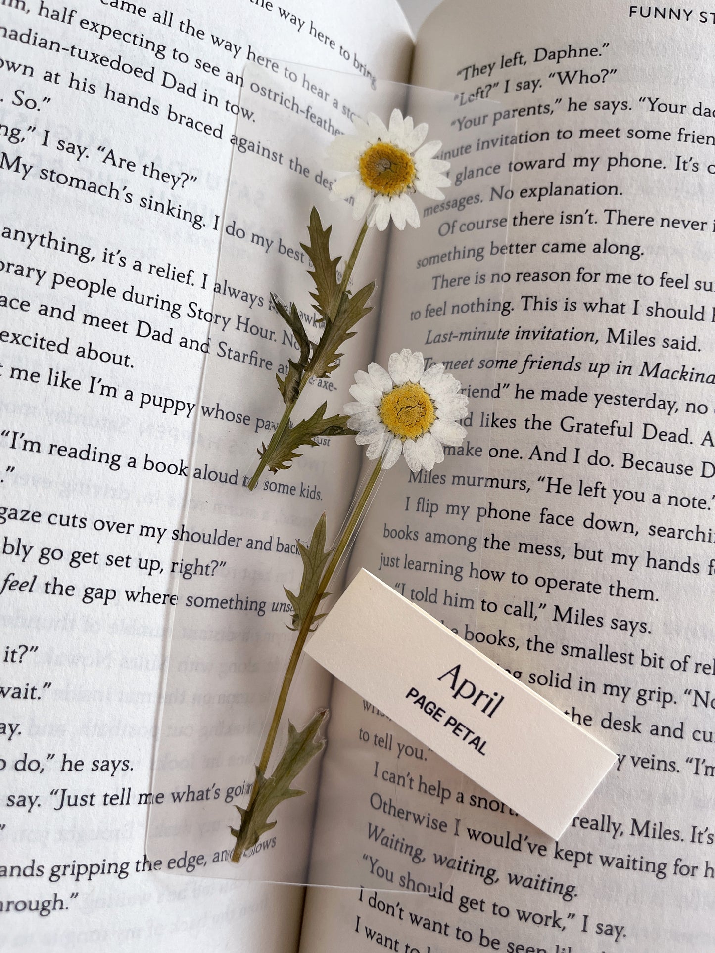 April Birth Month Flower Bookmark