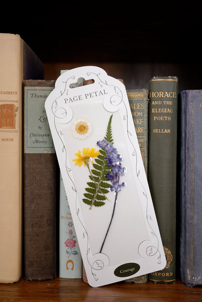 Courage Pressed Flower Bookmark | Sentiment Collection