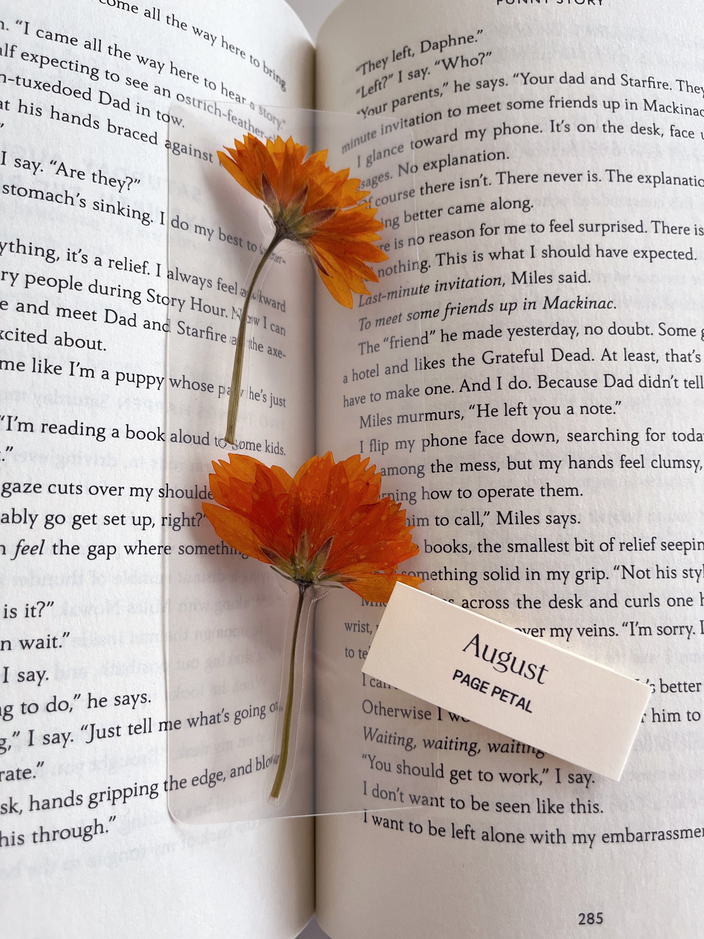 August Birth Month Flower Bookmark