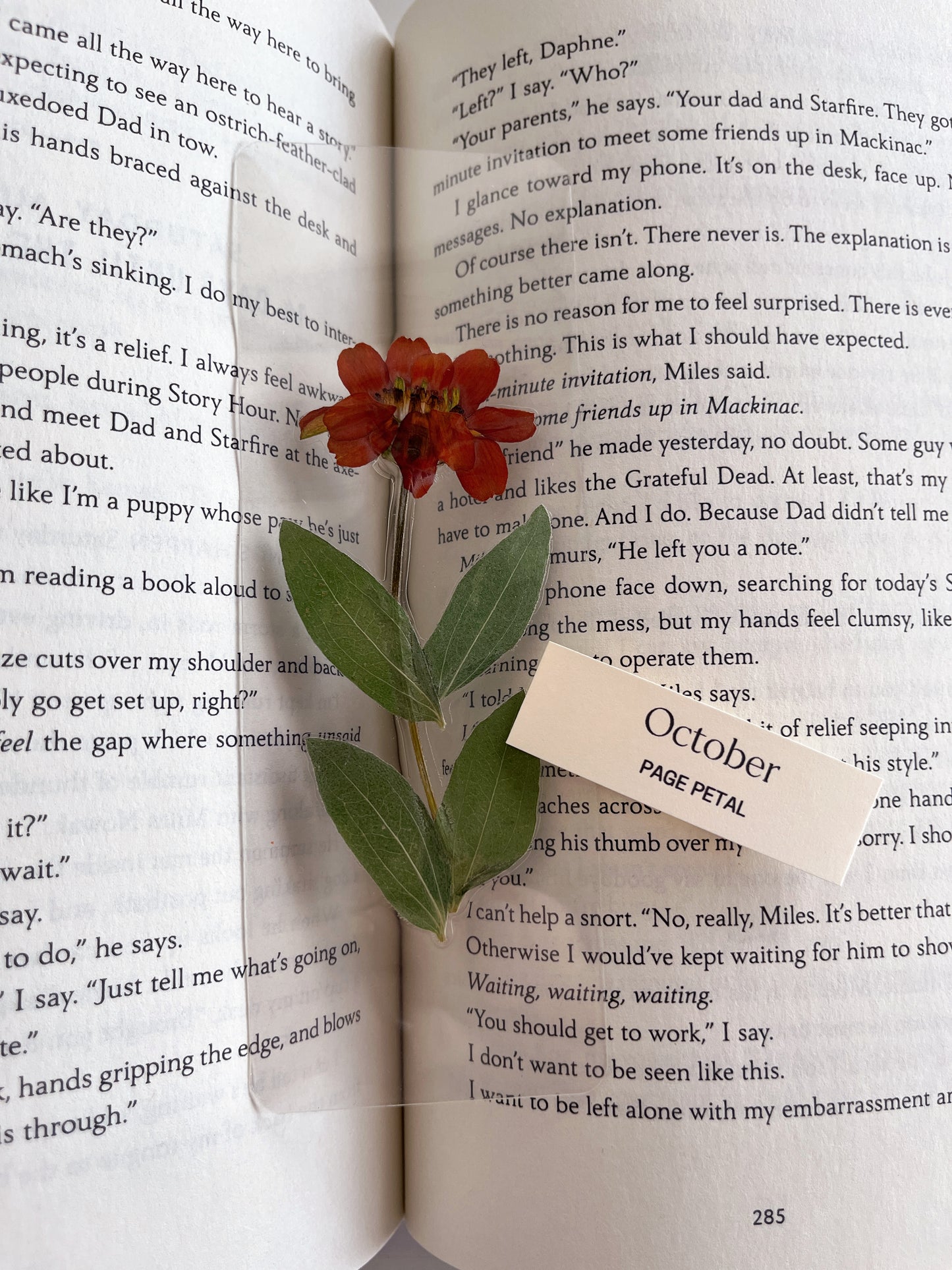 October Birth Month Flower Bookmark