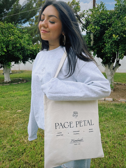 Page Petal Tote Bag