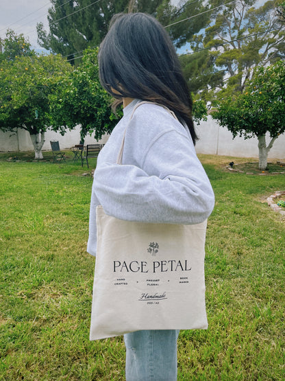 Page Petal Tote Bag