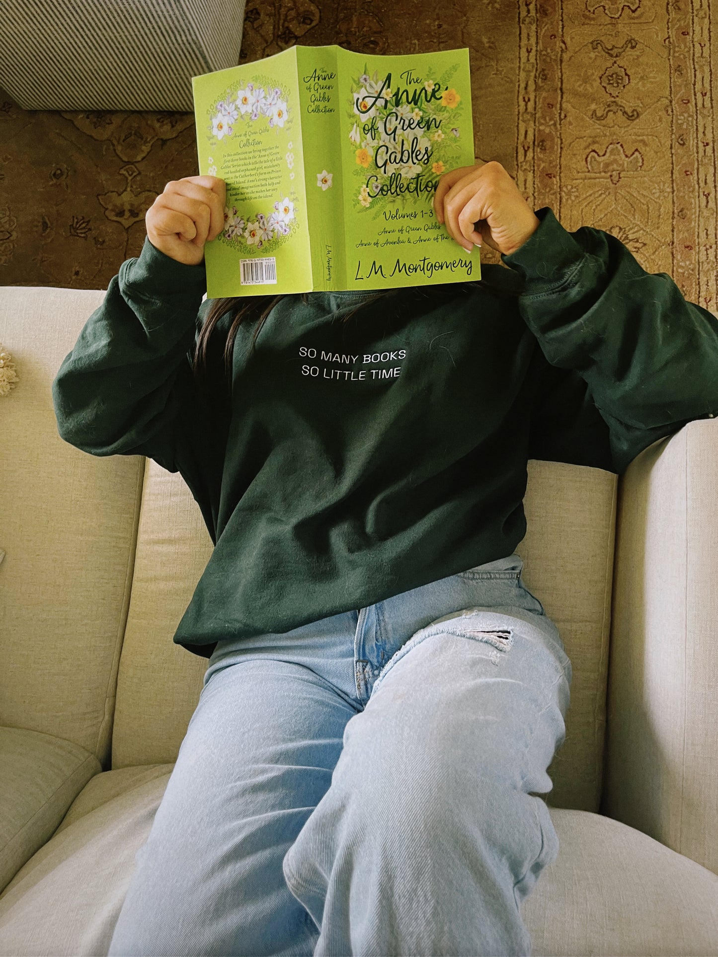 So Many Books, So Little Time Sweatshirt - Green