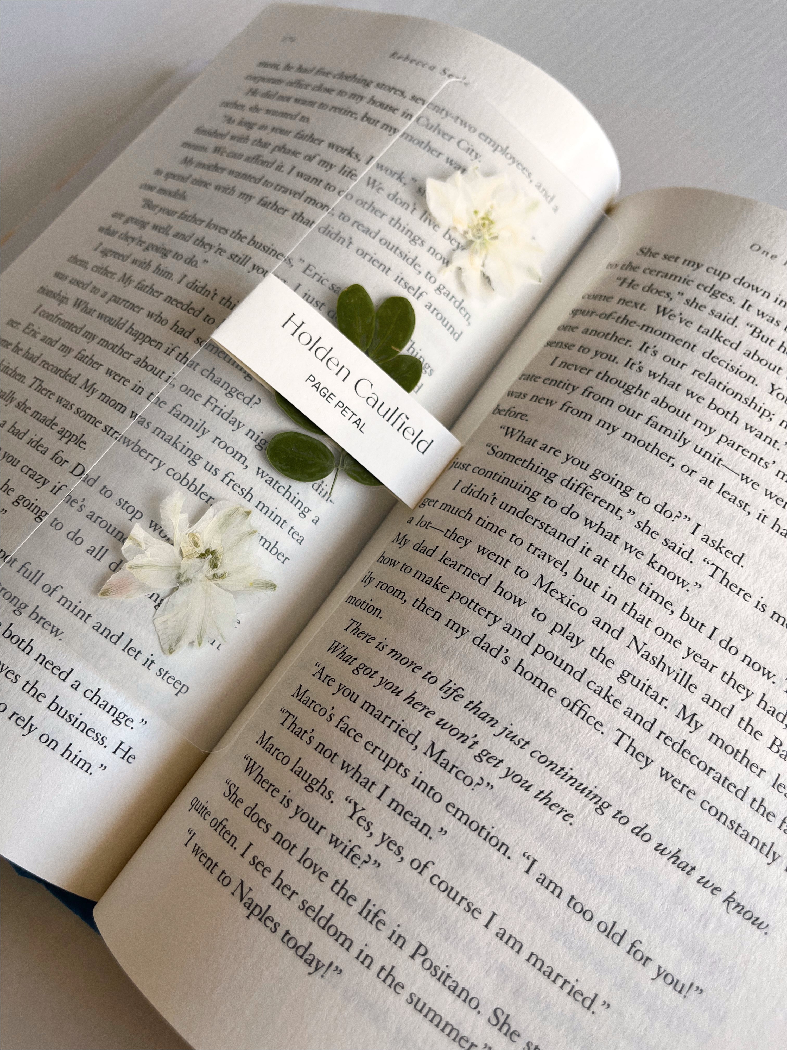 Holden Caulfield | Pressed Flower Bookmarks | Handmade – Page Petal